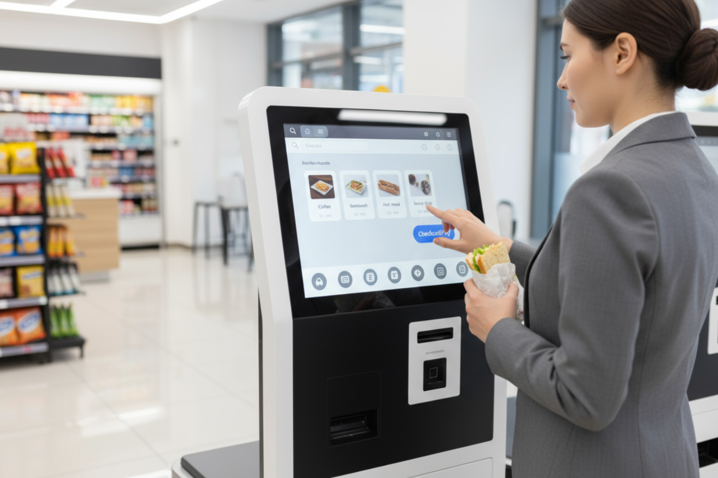 PCAP Touchscreens for Retail and Self-Service Kiosks